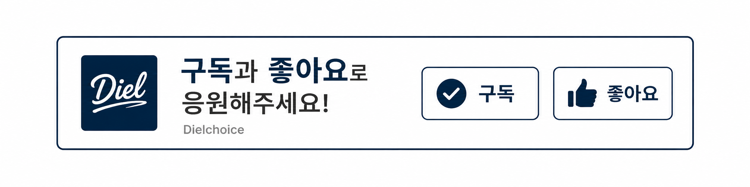 Dielchoice 구독과 공감 배너