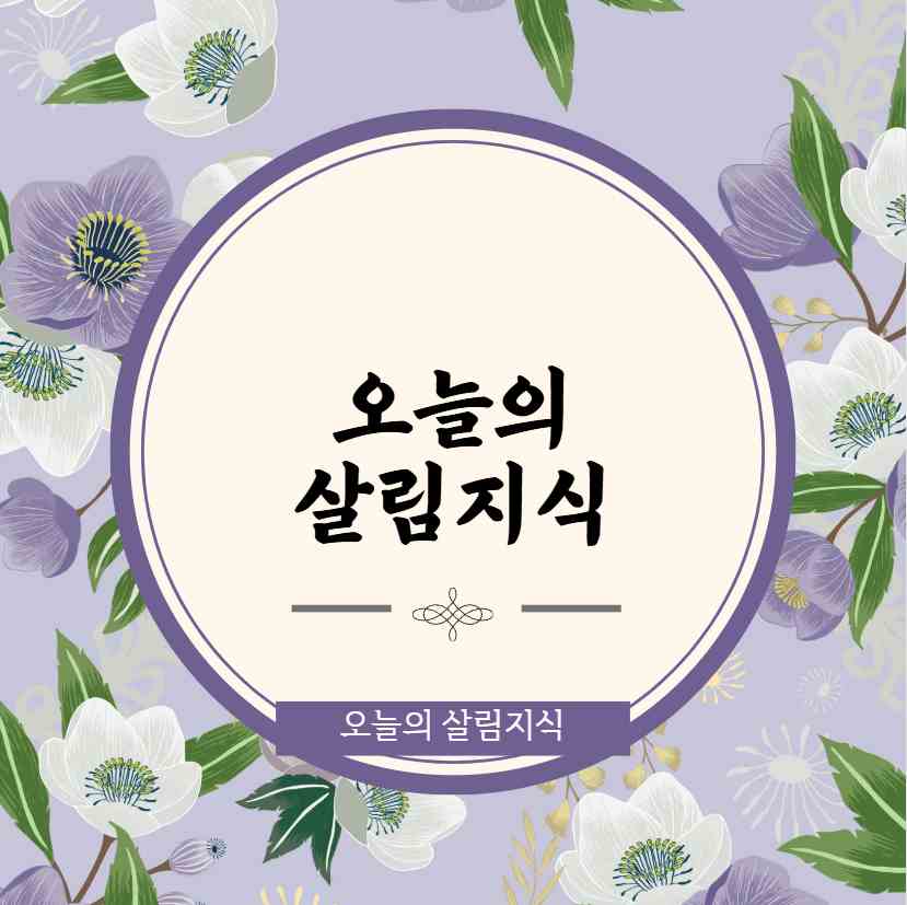 오늘의 살림지식