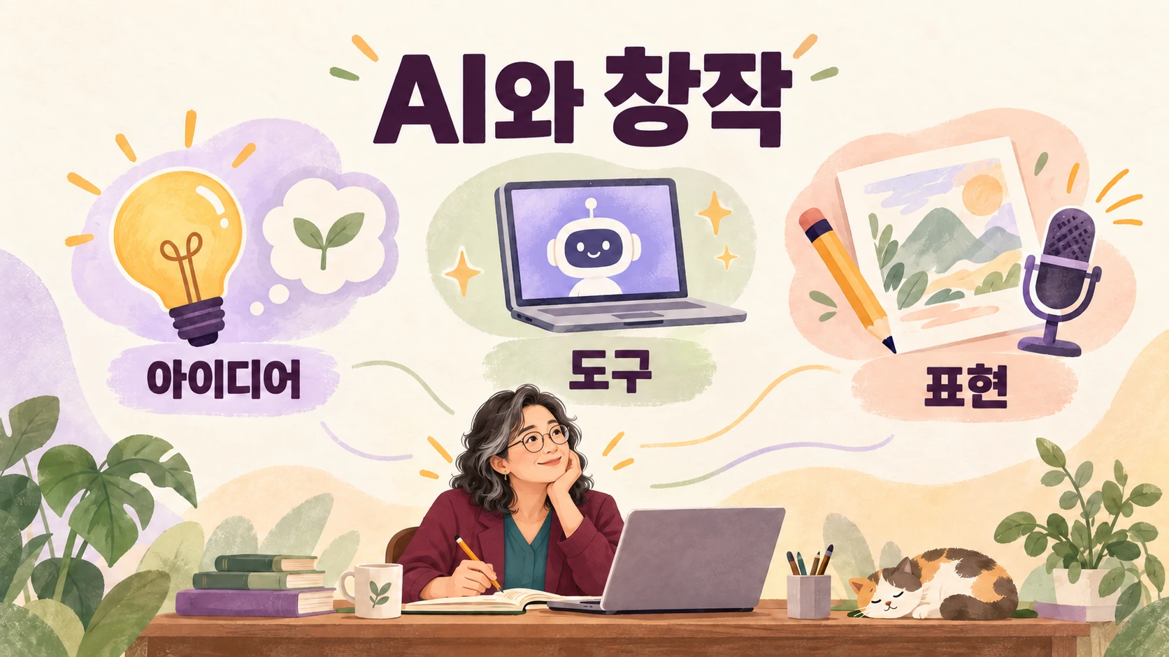 아이디어·도구·표현을 담은 AI와 창작 인포그래픽