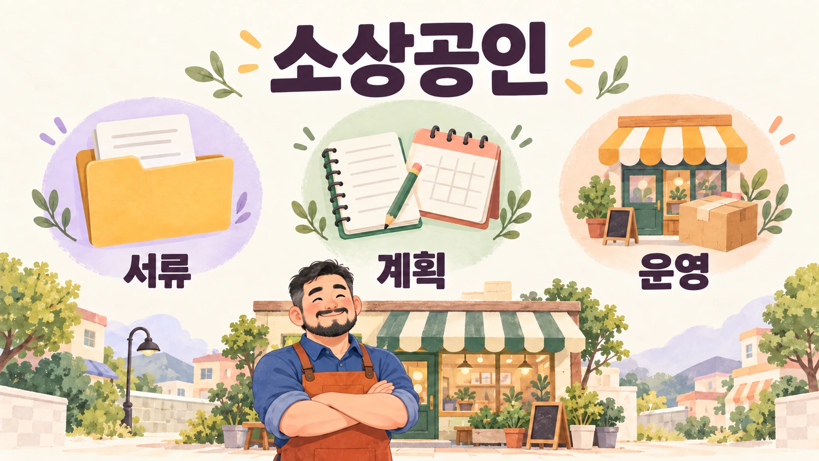 서류·계획·운영을 담은 소상공인 인포그래픽