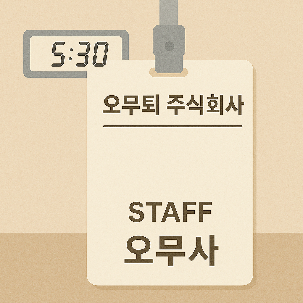 오무퇴 (오늘도 무사 퇴근)