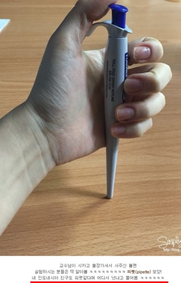 인스타그램 댓글 캡처 - 피펫 볼펜 어디서 살 수 있냐는 문의