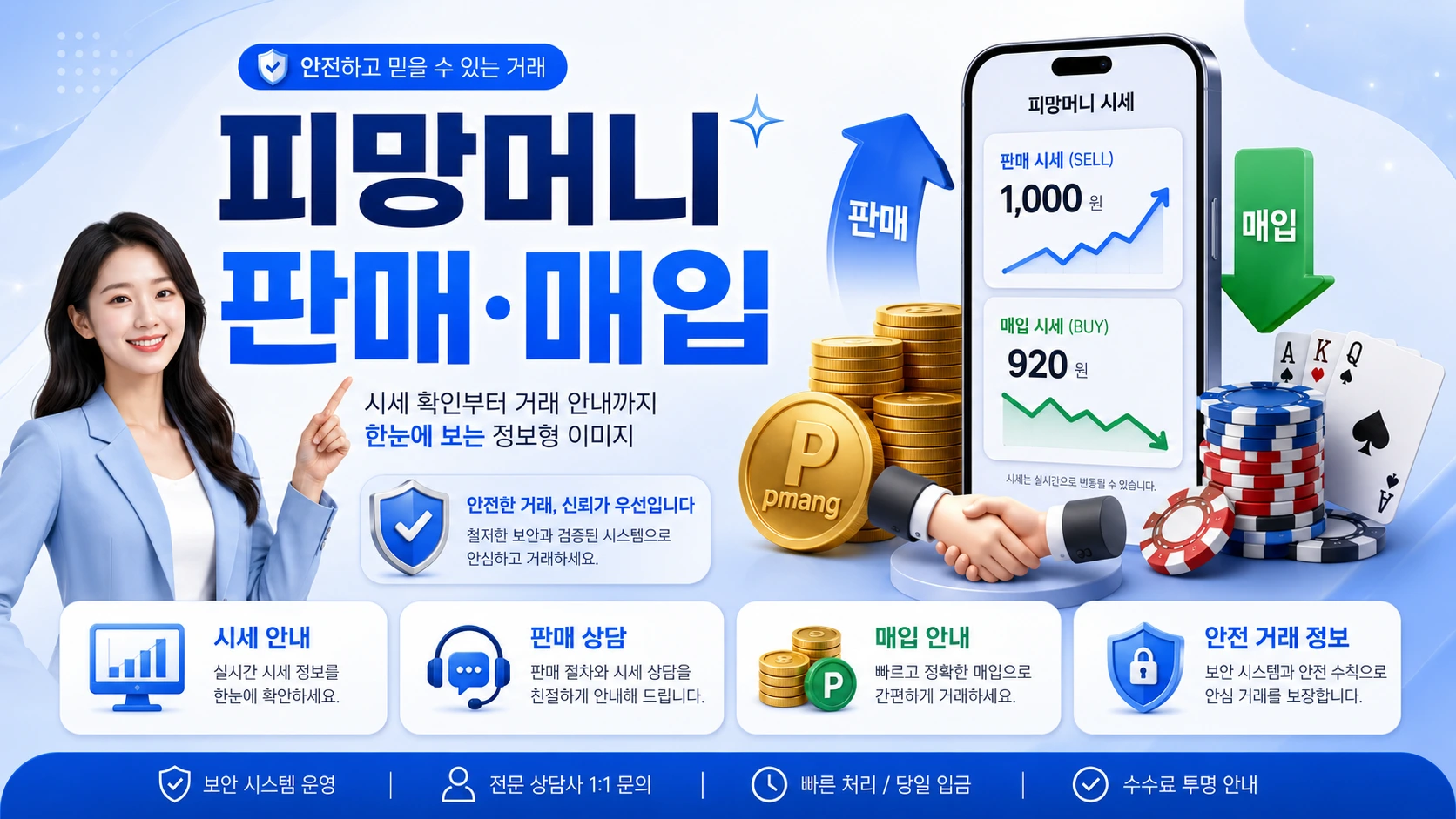 피망머니 판매 매입 이용 안내
