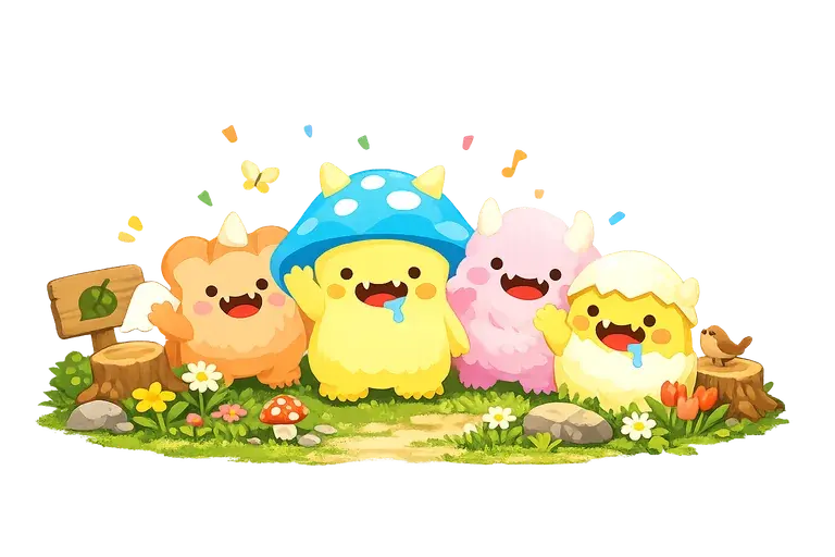 The colorful Nogli family smiles together in a little garden.